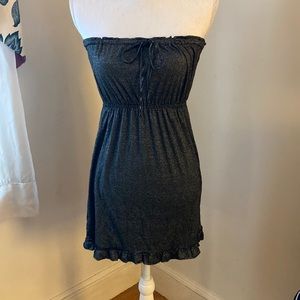 Rue 21 Strapless Black and Silver Mini Dress